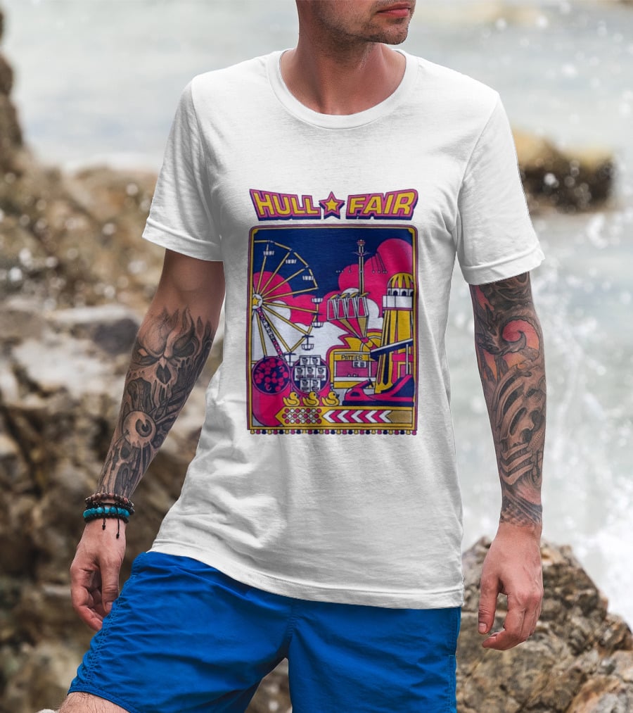 Hull Fair Patties Carnival Ferris Wheel And Helter Skelter Fun Attractions T-Shirt