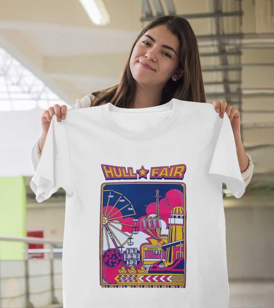 Hull Fair Patties Carnival Ferris Wheel And Helter Skelter Fun Attractions T-Shirt