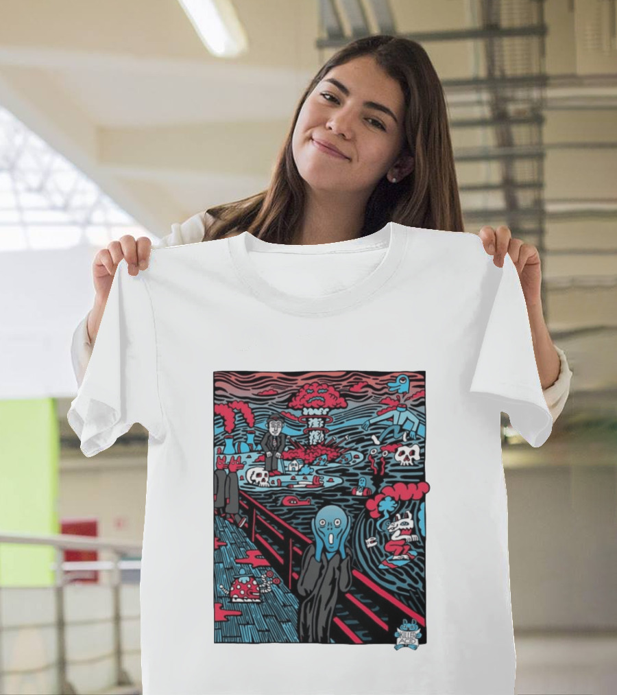 The American Scream Killer Acid Psychedelic Surrealist Edvard Munch Mashup T-Shirt