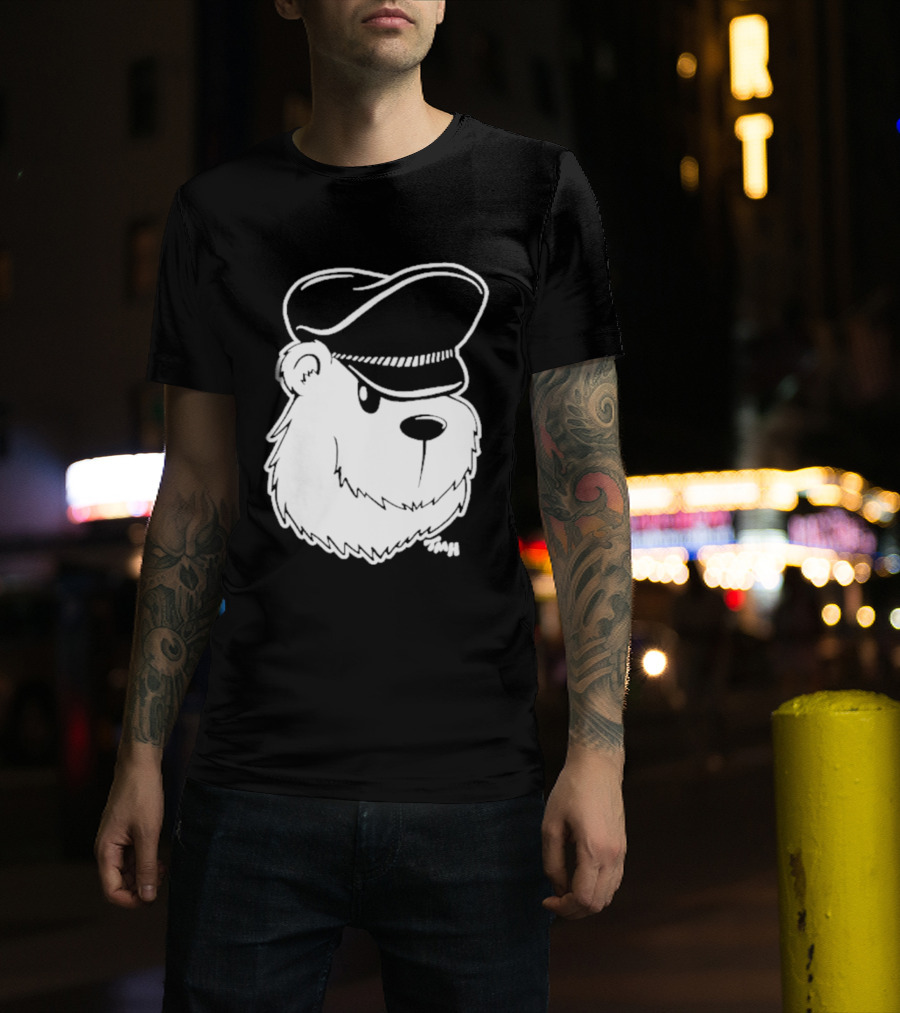 Bear With Police Officer Hat T-Shirt