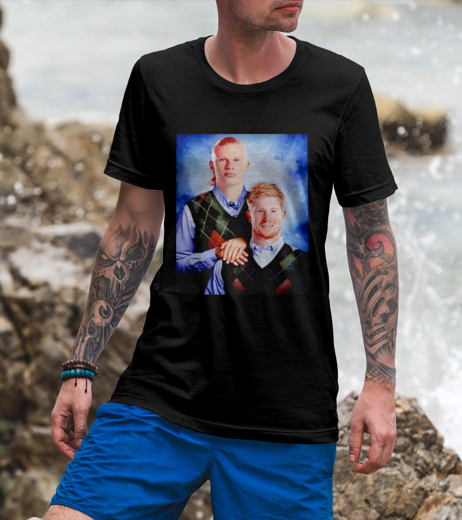 Erling Haaland Kevin De Bruyne Step Brothers Manchester City FC T-Shirt