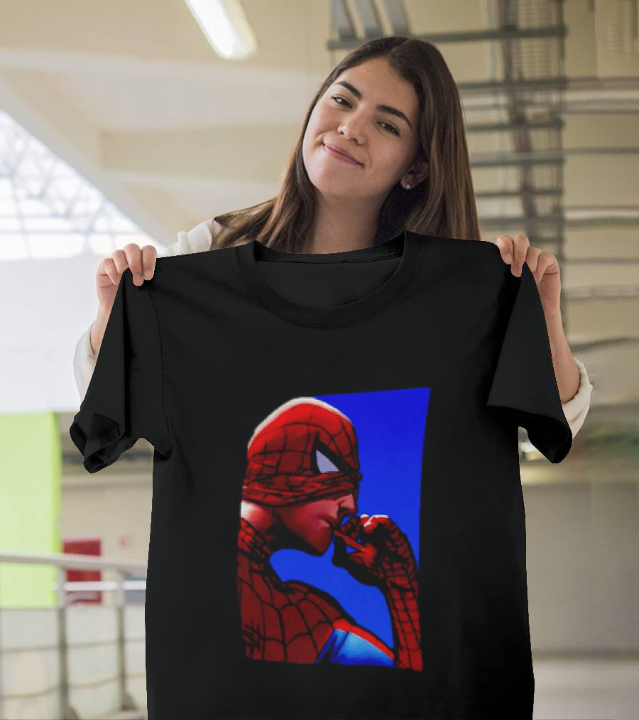 Spider Man Smoking Reaction Meme Awkward Superhero T-Shirt