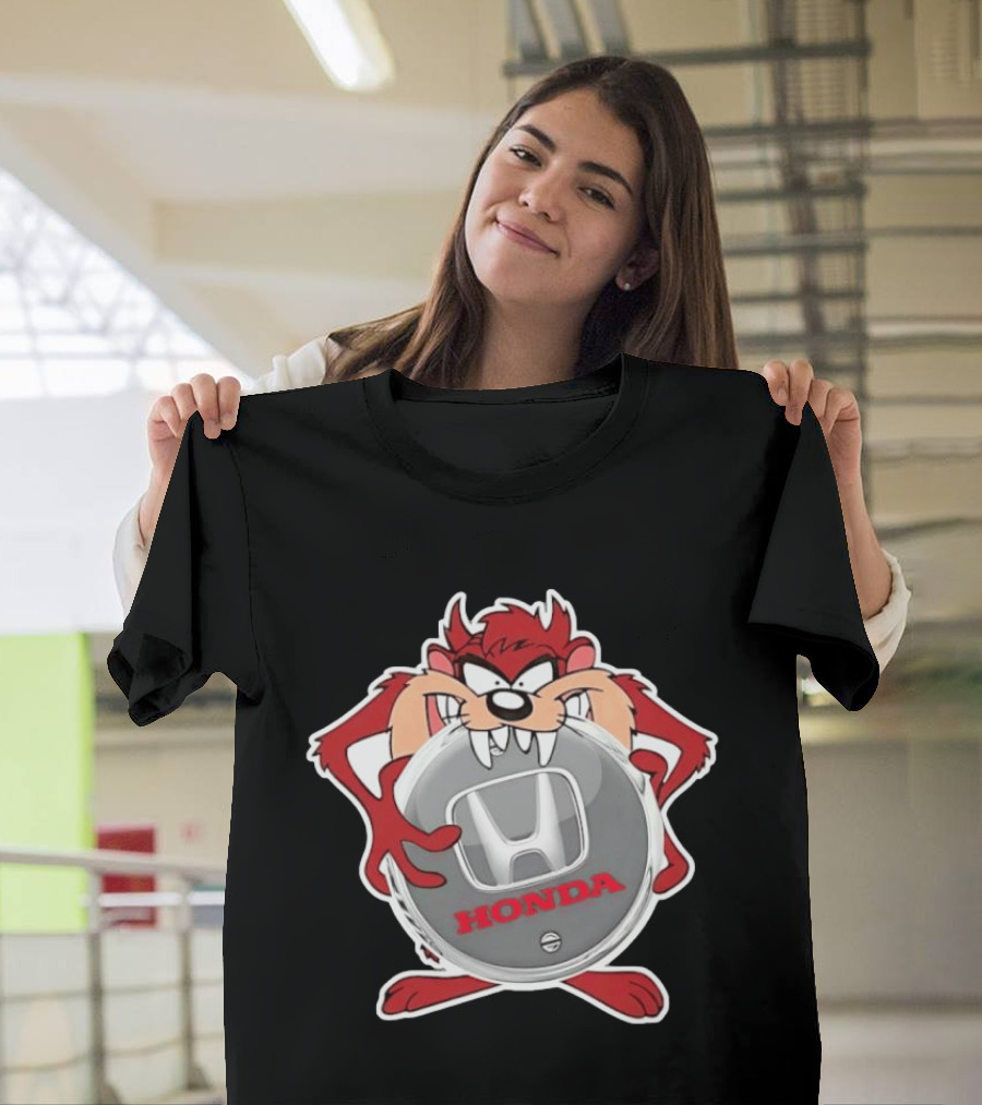 Tasmanian Devil Looney Tunes Holding Honda T-Shirt