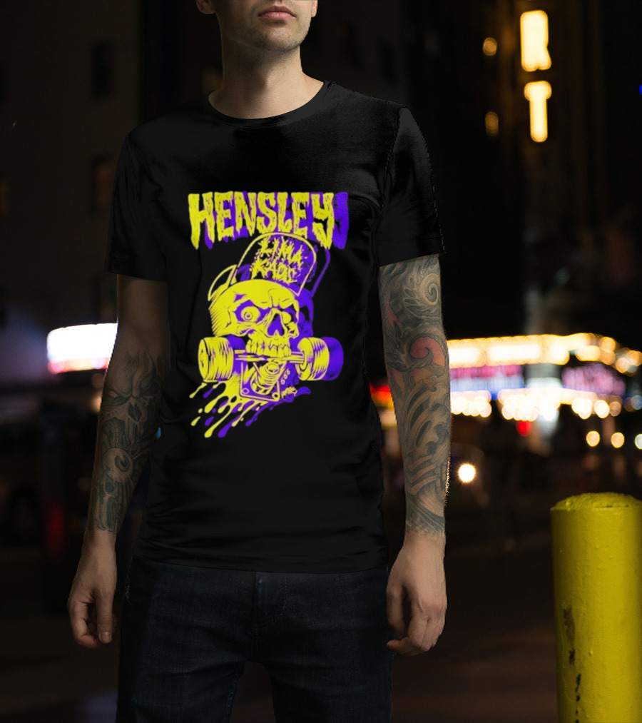 Hensley Lima Kaos Skull Skateboarding T-Shirt
