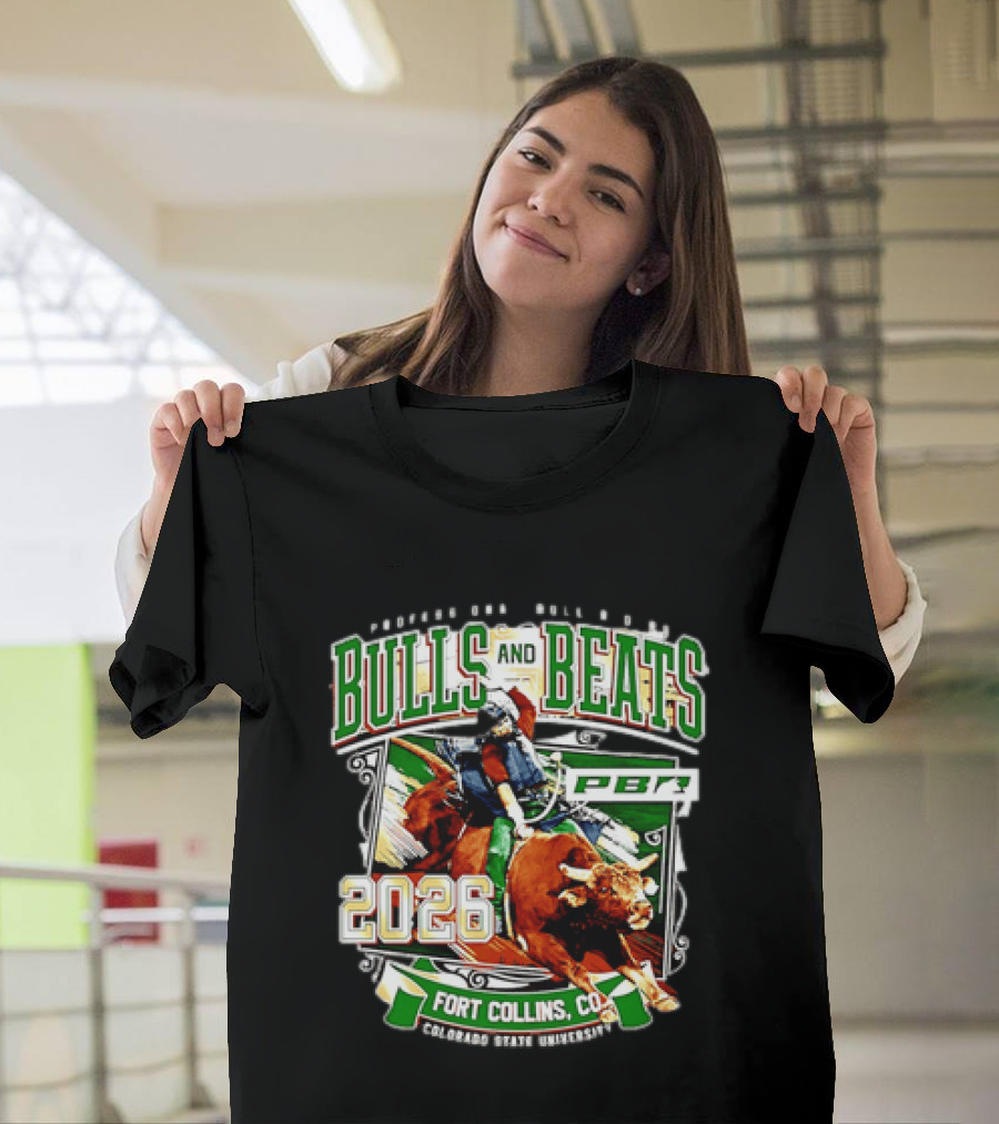 Professional Bull Riders Bulls And Beats 2026 Fort Collins Colorado State University PBR T-Shirt