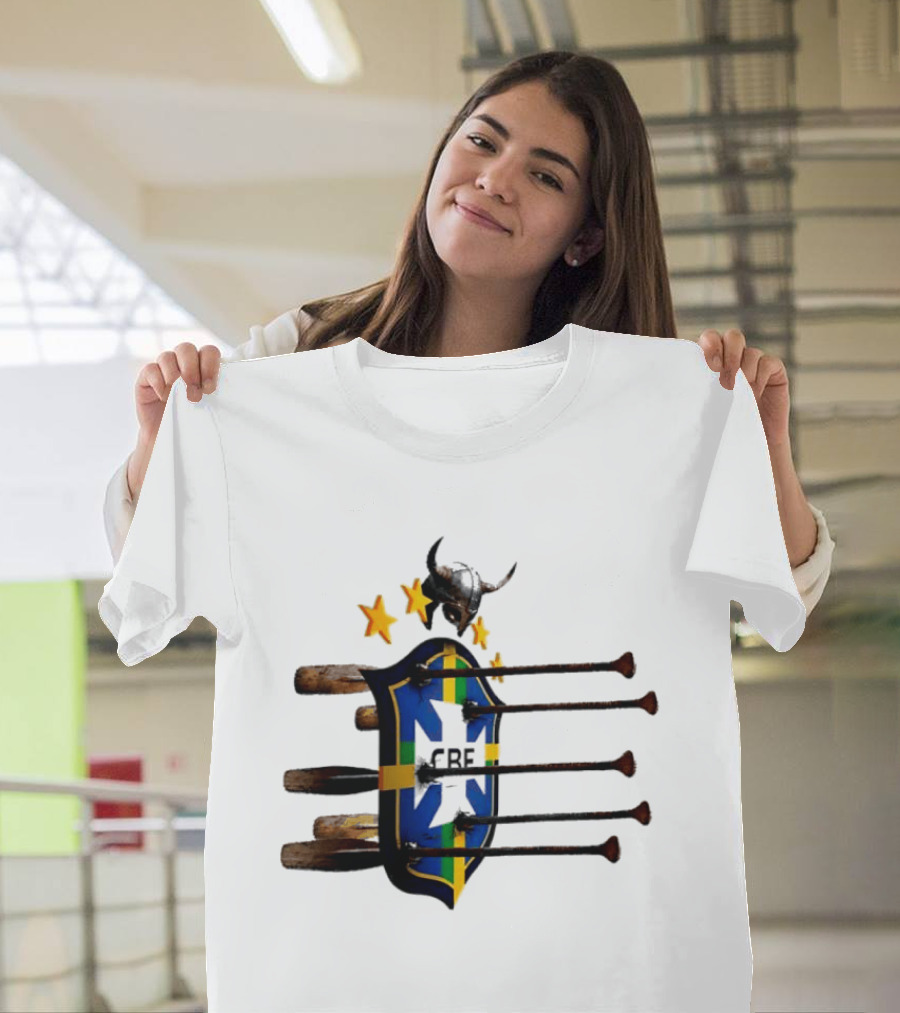 Brazil National Football Team CBF Viking Helmet Spears Stars T-Shirt