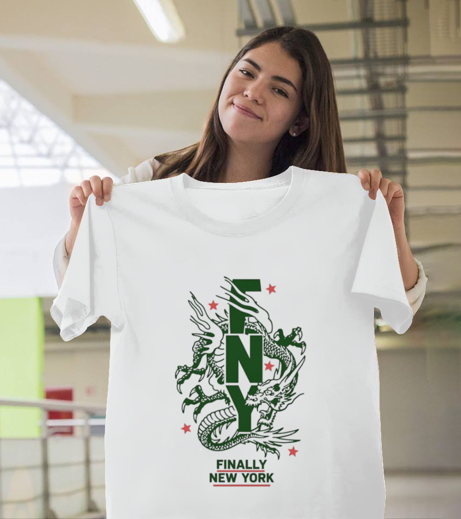 FNY Finally New York Dragon Red Stars Streetwear T-Shirt