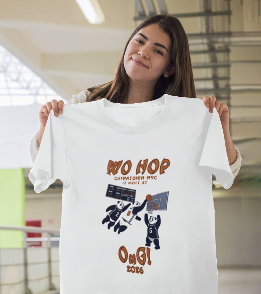 Wo Hop Chinatown NYC 17 Mott St Basketball Pandas Knicks 2026 OMG T-Shirt