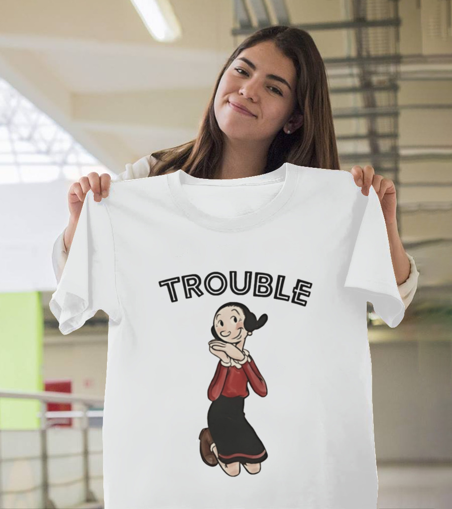 Olive Oyl Trouble Follows Popeye T-Shirt
