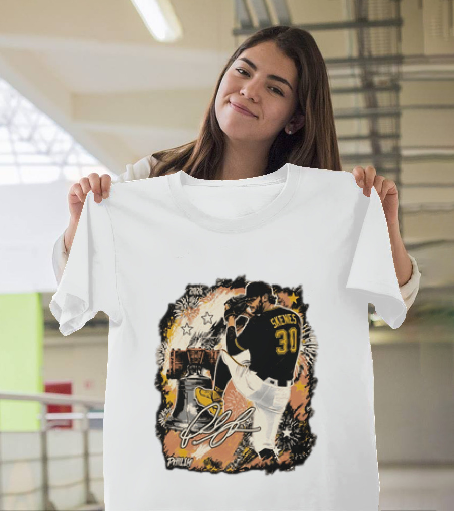 Pittsburgh Pirates Paul Skenes 30 MLB Players All Star Philly Collaboration Liberty Bell Fireworks T-Shirt