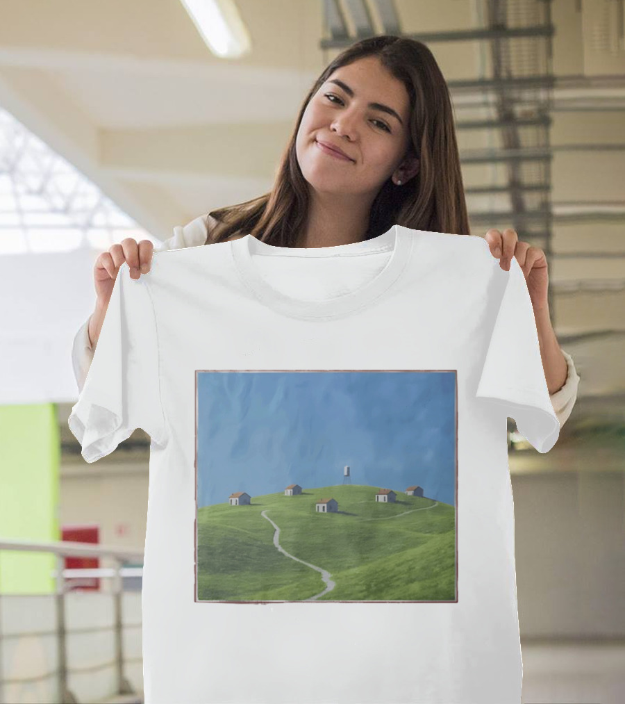 I Would Rather Be Here Btw Backrooms Level 94 Green Hills And Houses T-Shirt