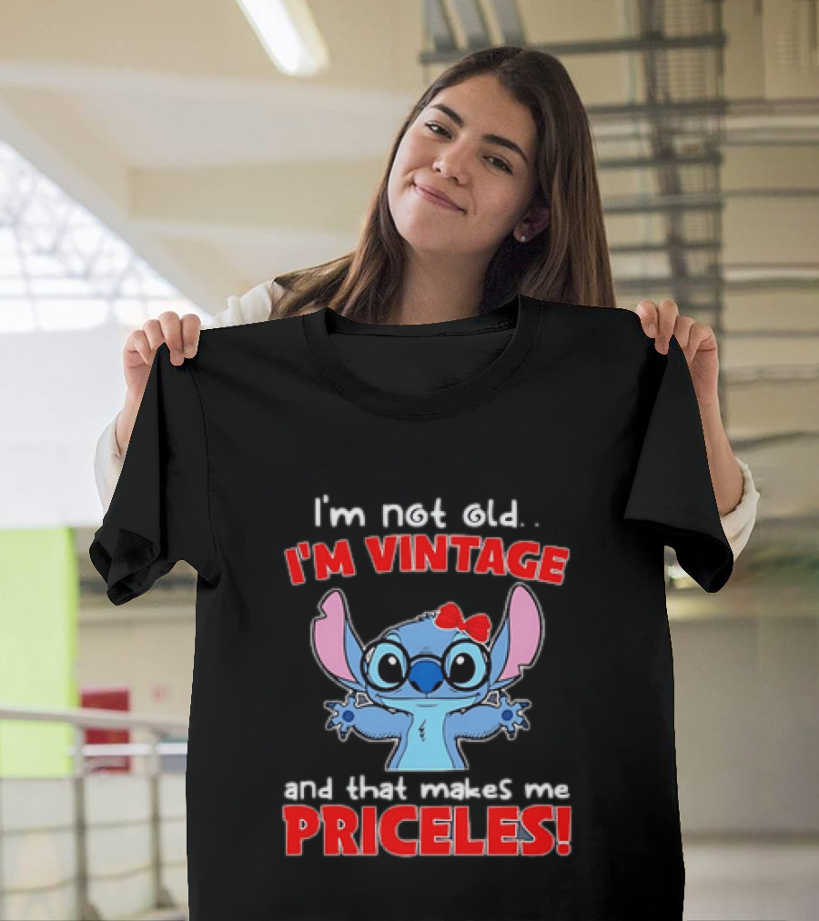 I'm Not Old I'm Vintage Stitch And That Makes Me Priceless T-Shirt