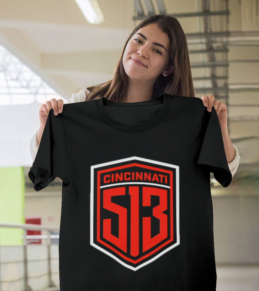 Cincinnati 513 Ohio Shield Area Code T-Shirt