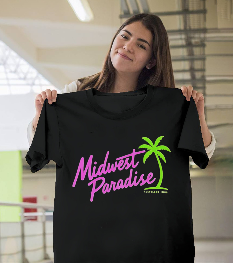 Midwest Paradise Cleveland Ohio Palm Tree T-Shirt