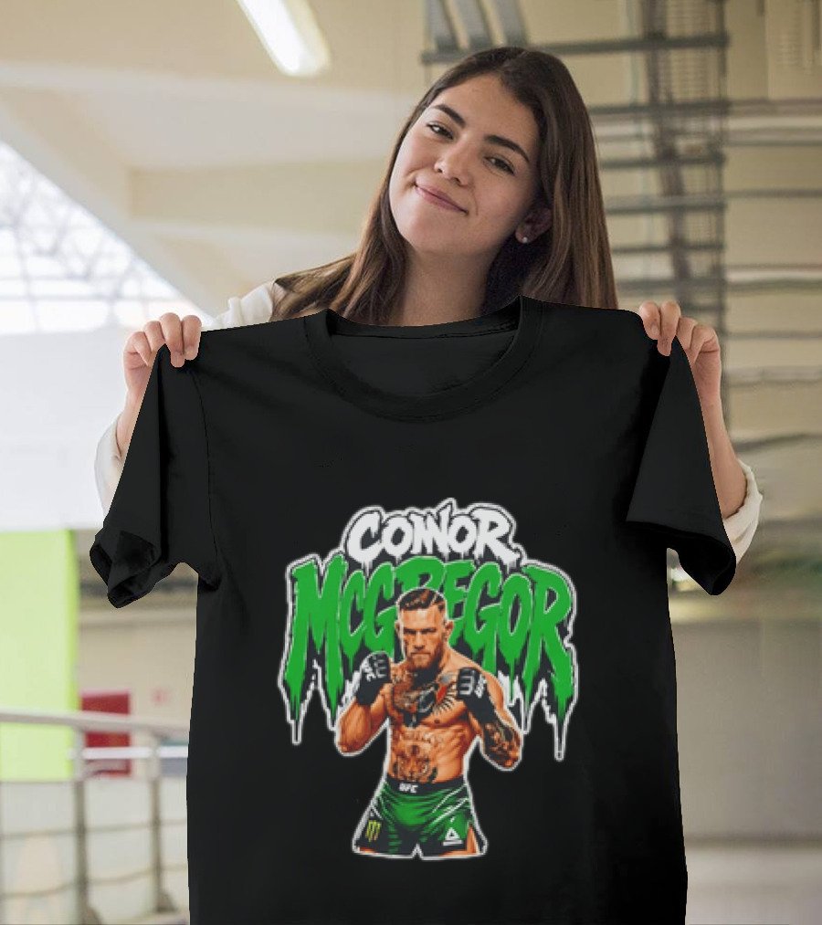 Conor McGregor UFC Fighter In Green Shorts With Tattoos T-Shirt