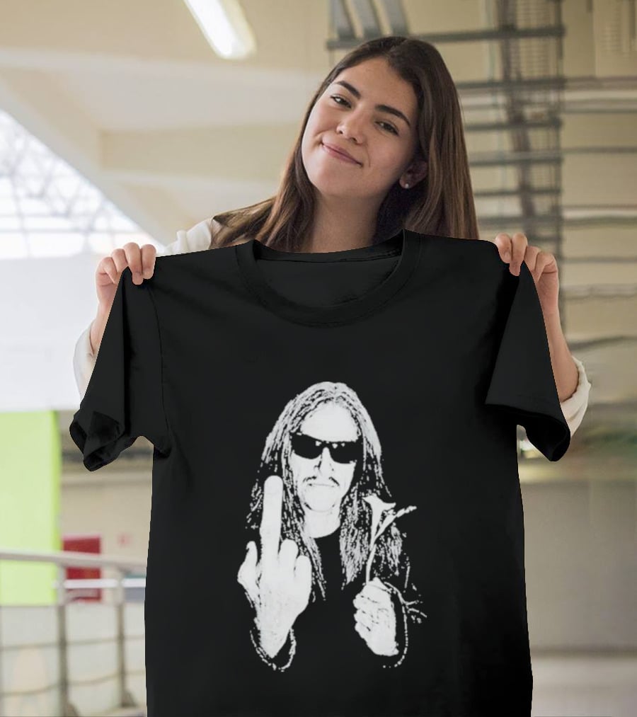 Lemmy Kilmister Middle Finger Flower Motorhead T-Shirt