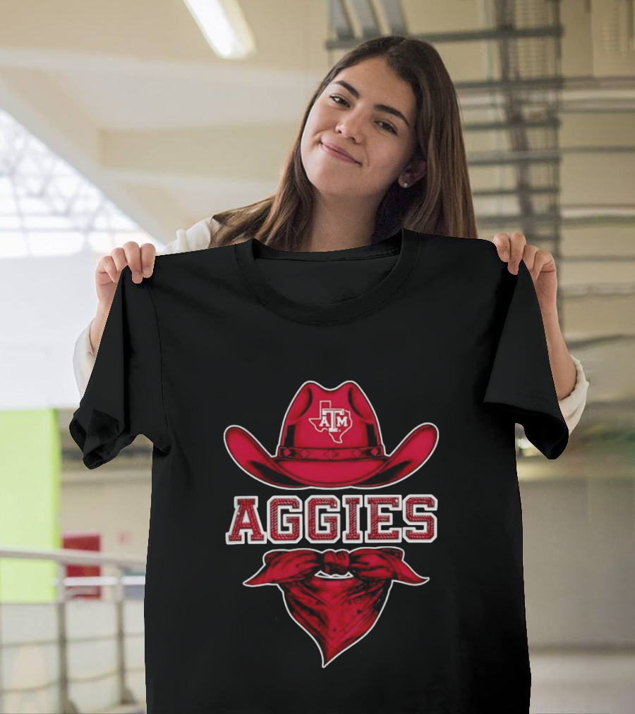 Texas A&M Aggies Cowboy Hat Bandana T-Shirt