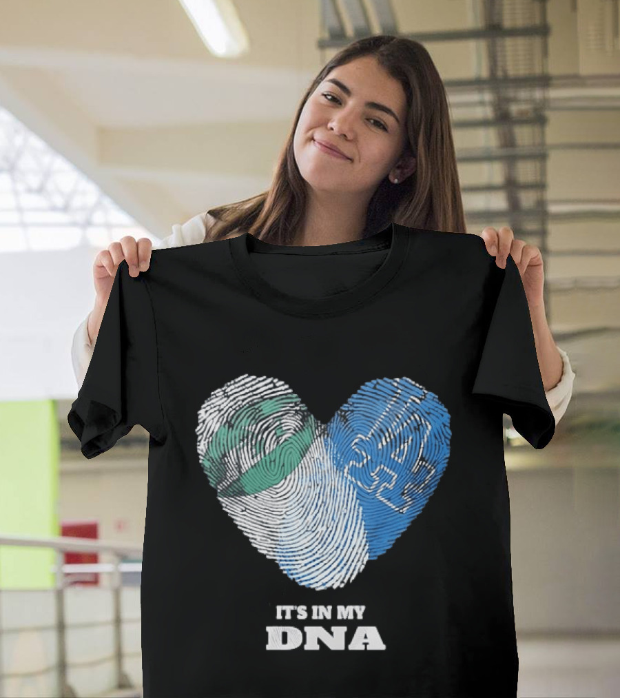Los Angeles Dodgers It's In My DNA Fingerprint Heart T-Shirt