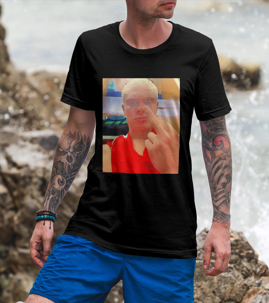 Norway Erling Haaland Middle Finger Selfie T-Shirt
