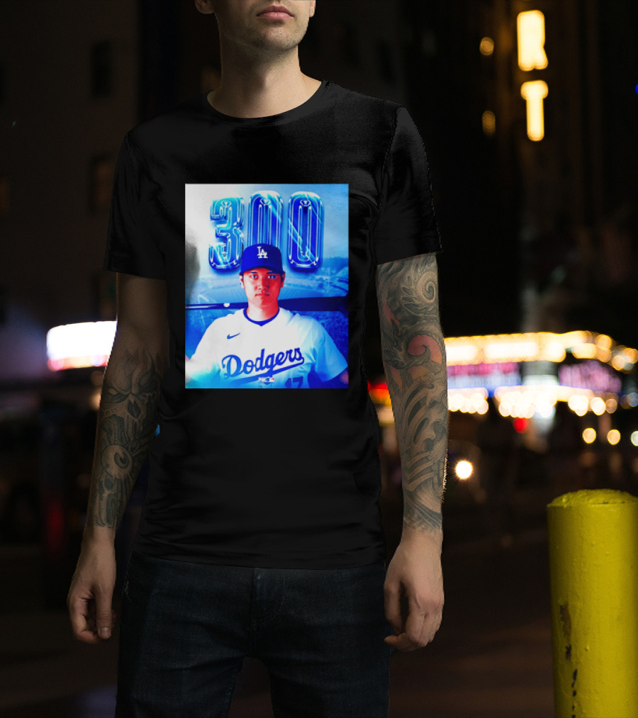 Shohei Ohtani 300 Home Runs Milestone Los Angeles Dodgers T-Shirt