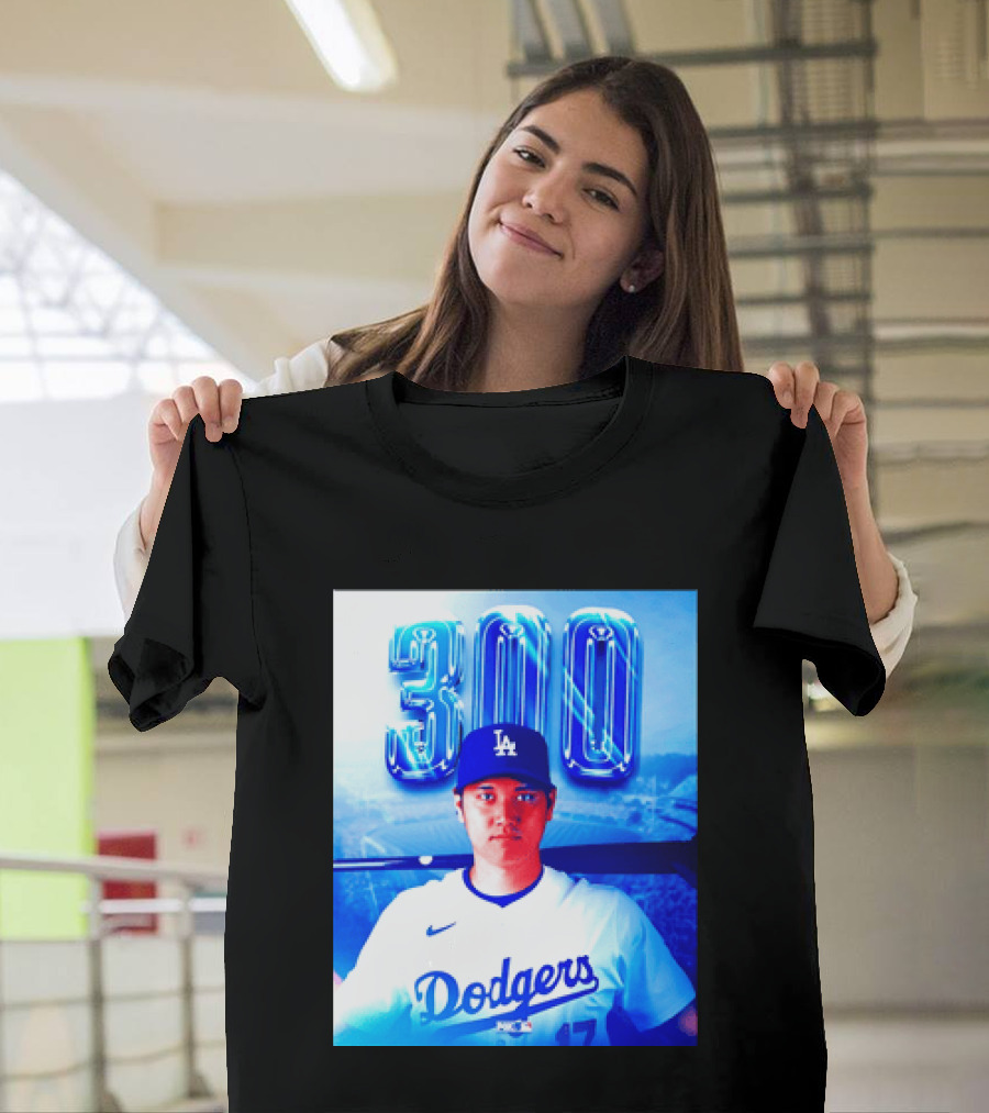 Shohei Ohtani 300 Home Runs Milestone Los Angeles Dodgers T-Shirt