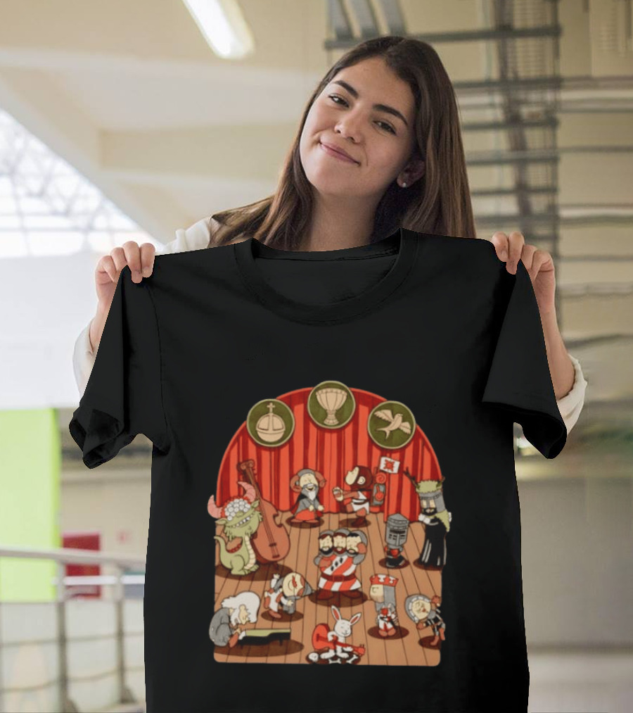 British Comedy Cartoon Characters Dancing On Stage T-Shirt