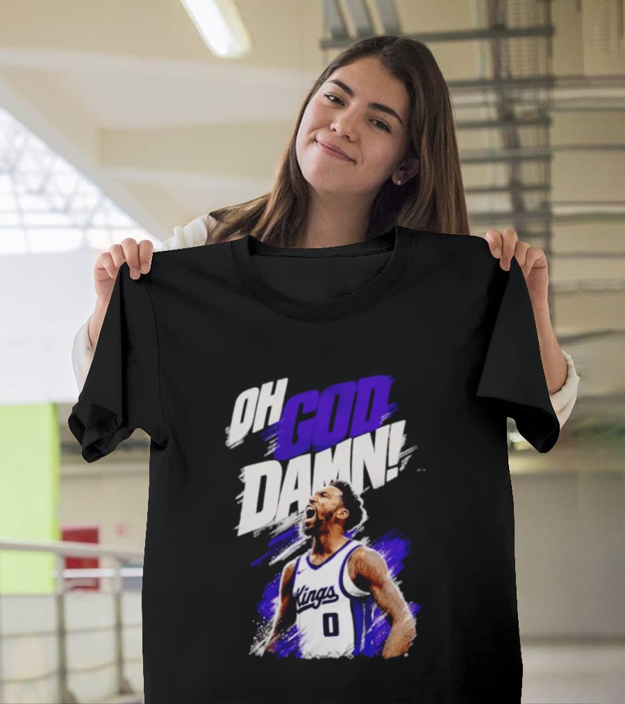 Malik Monk Oh God Damn Sacramento Kings 0 Jersey Celebration T-Shirt