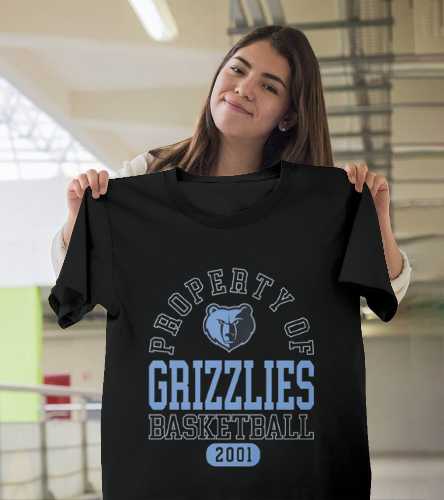 Property Of Grizzlies Basketball 2001 Memphis Grizzlies Bear T-Shirt