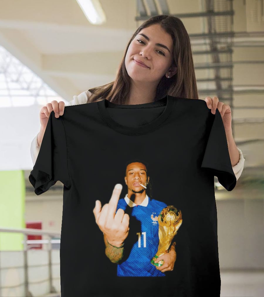 France National Team Number 11 Middle Finger Trophy Gesture T-Shirt