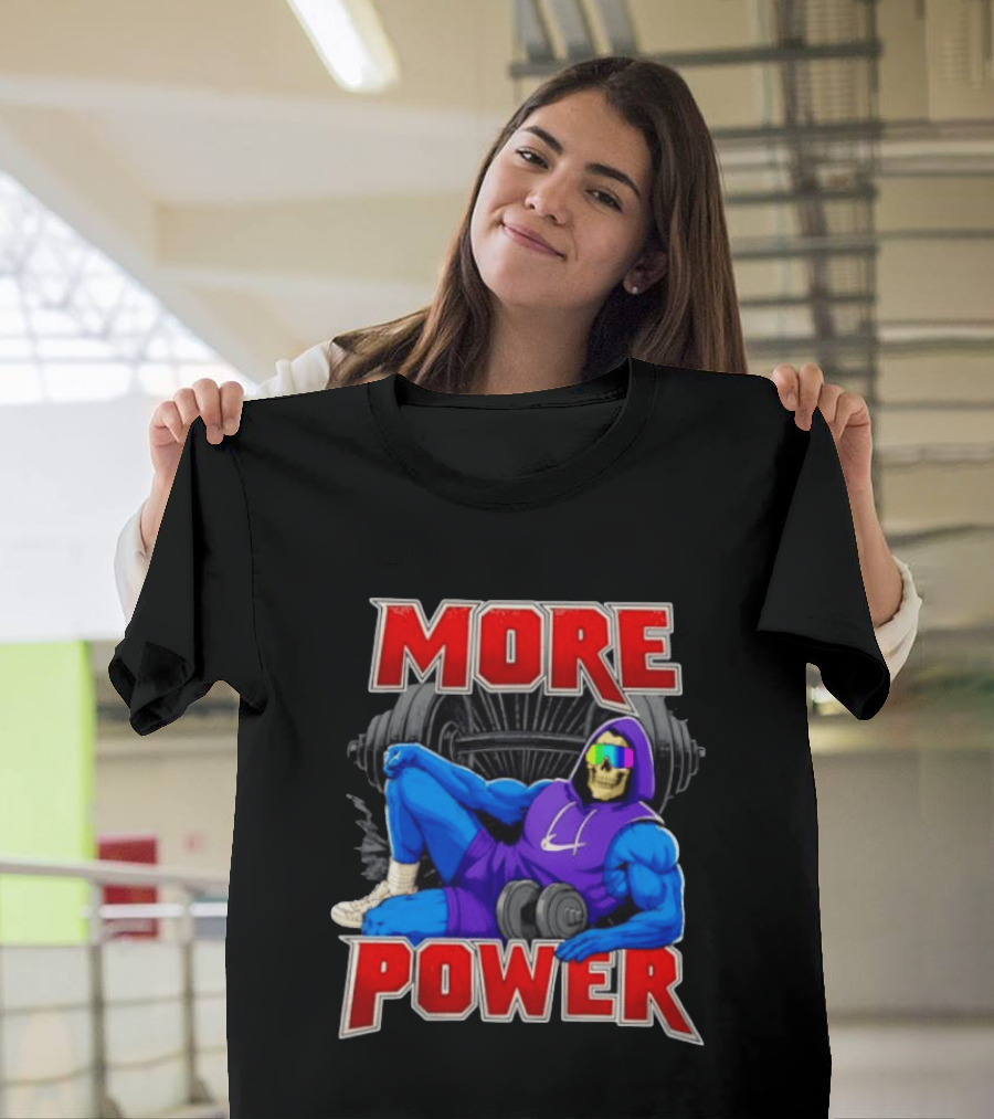 More Power Skeletor Masters Of The Universe Muscle Workout T-Shirt