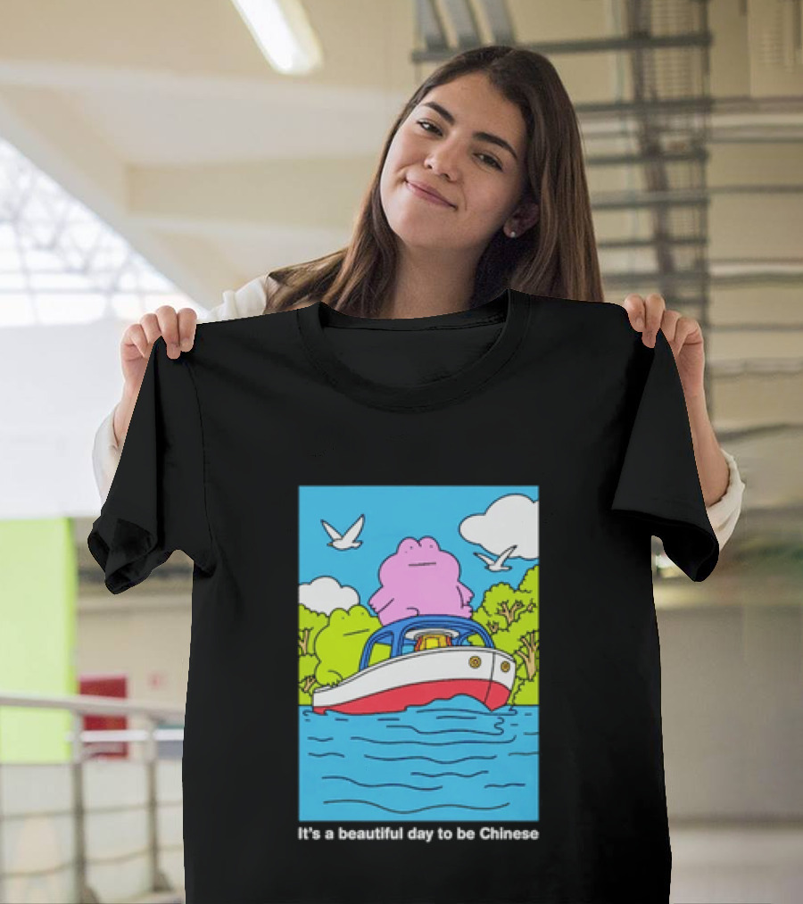 It's A Beautiful Day To Be Chinese Frog On A Boat T-Shirt