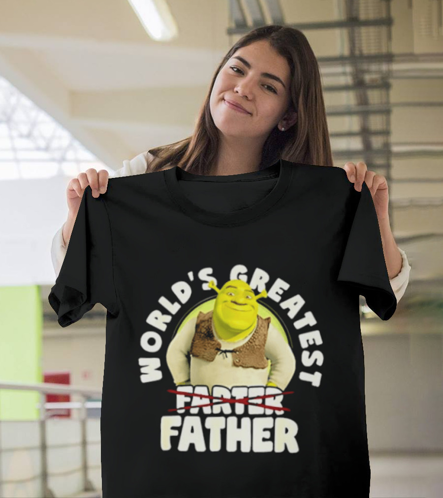 World's Greatest Farter Father Shrek Cartoon T-Shirt