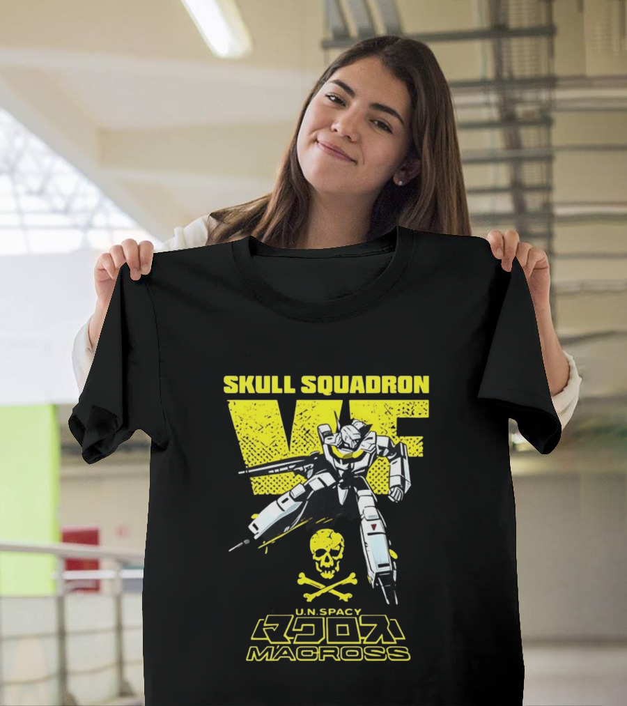 Skull Squadron VF U.N. Spacy Macross Anime Valkyrie T-Shirt