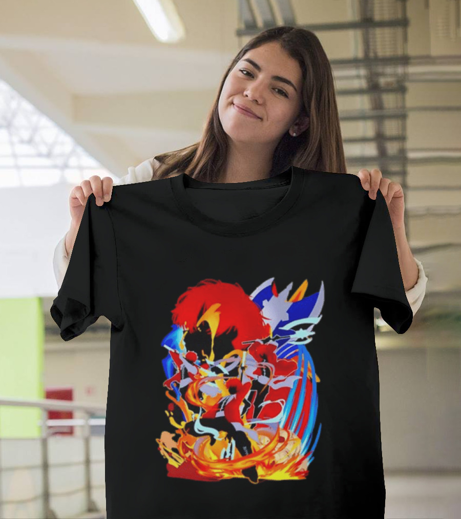 Stark Frieren Beyond Journey's End Anime Dynamic Colorful Scene T-Shirt