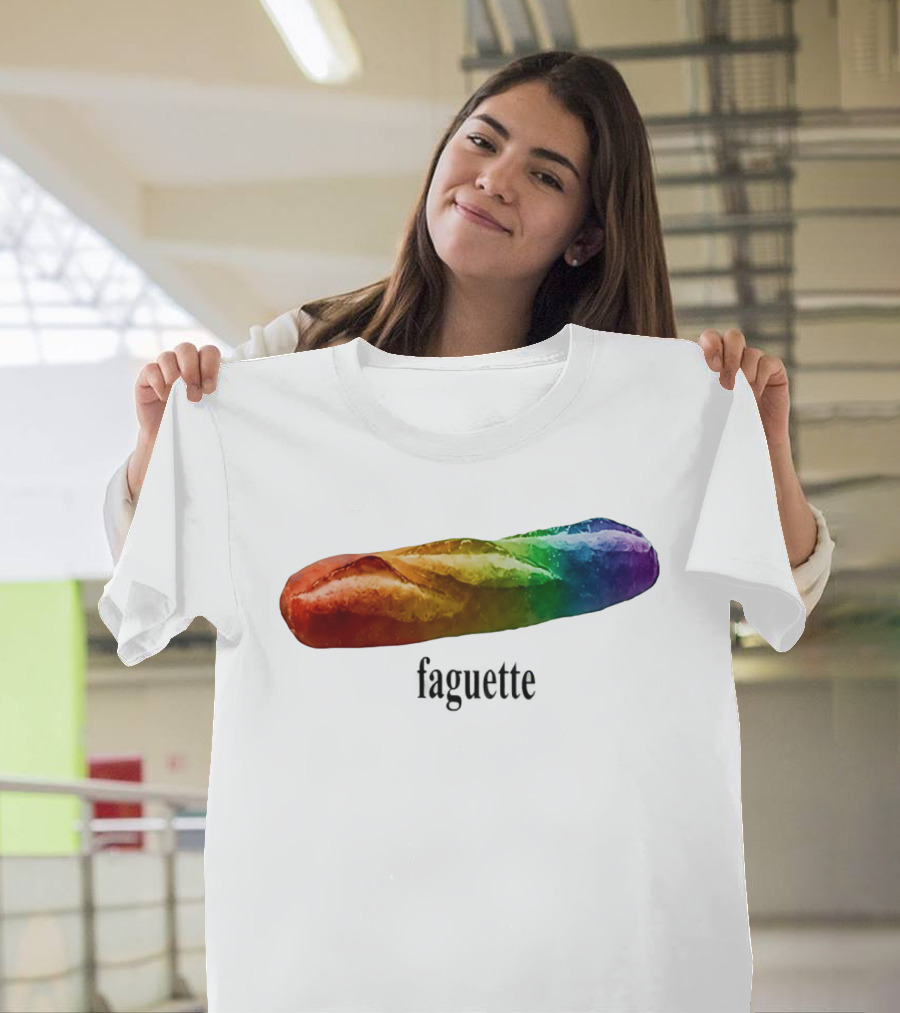 Baguette Rainbow Faguette LGBT Pride Colorful Bakery Equality T-Shirt