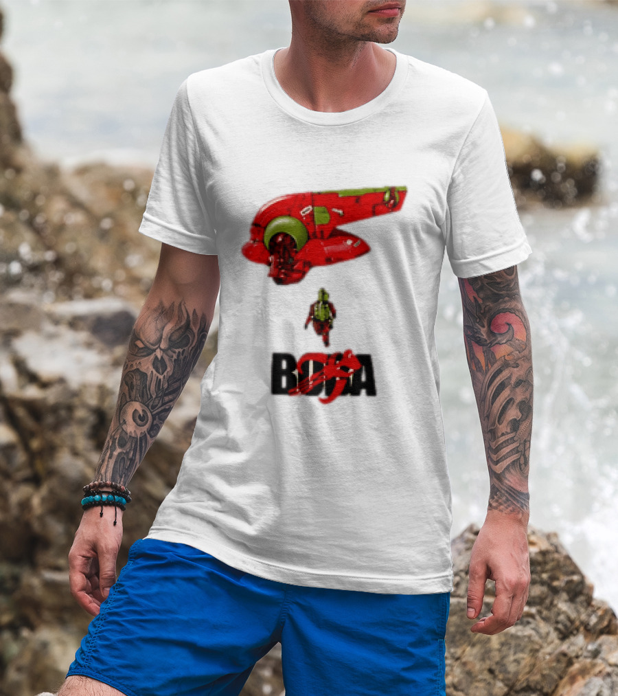 Bobakira Star Wars Boba Fett Mashup Slave I Spaceship And Armor T-Shirt