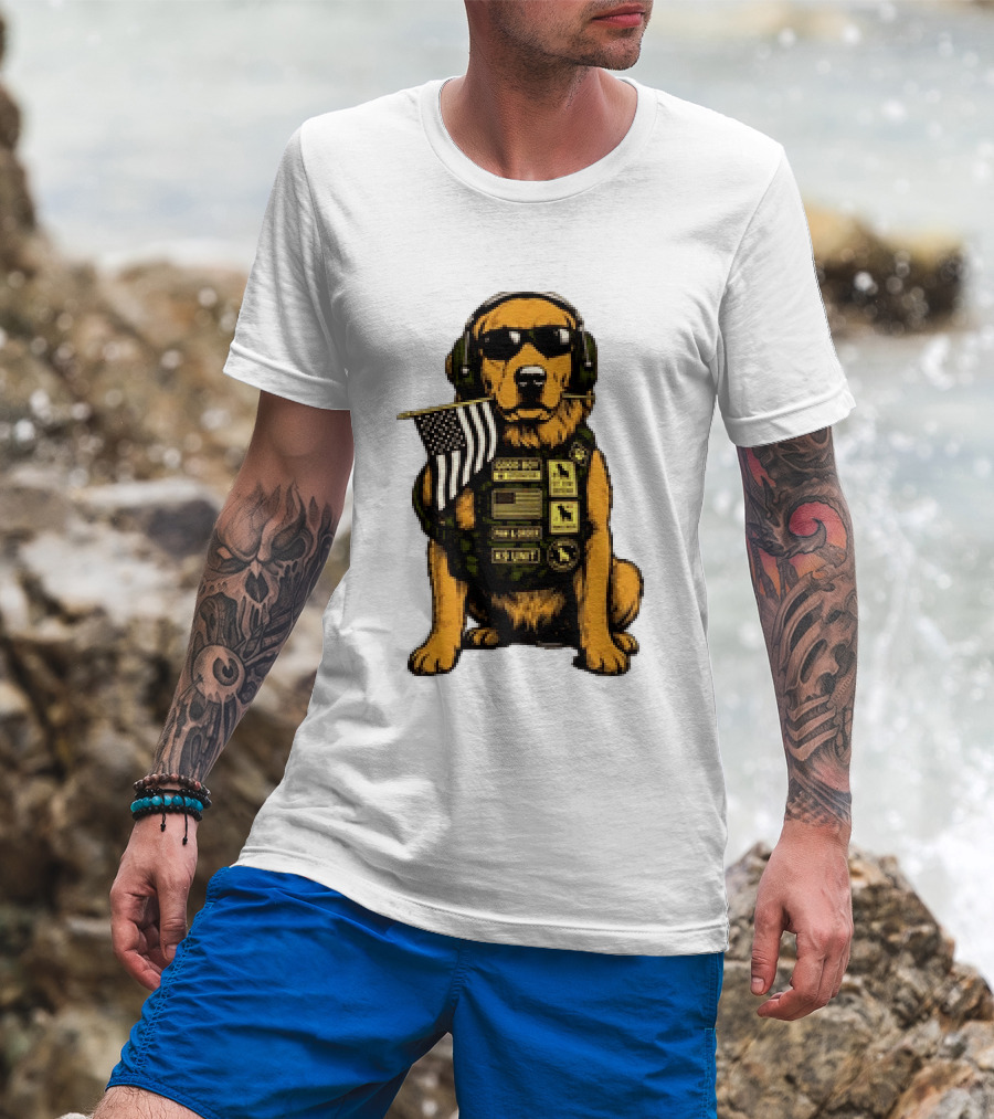 Good Boy Operator K9 Unit Can I Pet That Dog Paw & Order T-Shirt