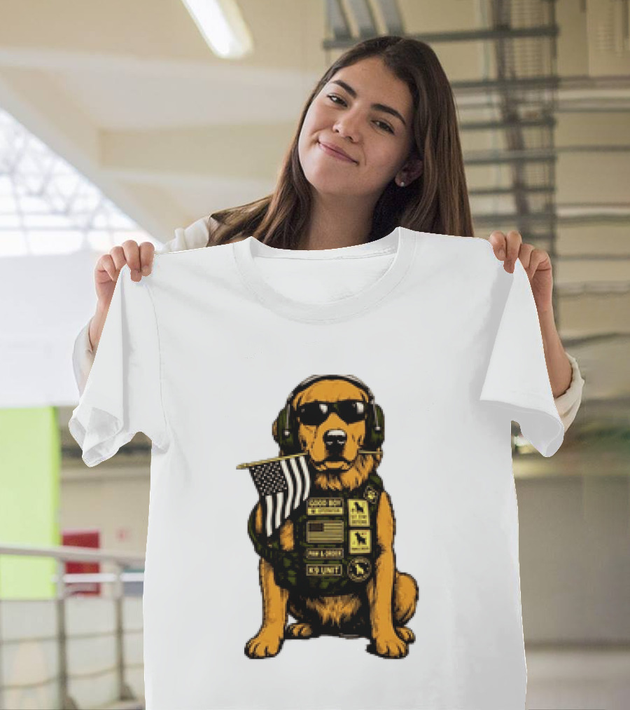 Good Boy Operator K9 Unit Can I Pet That Dog Paw & Order T-Shirt