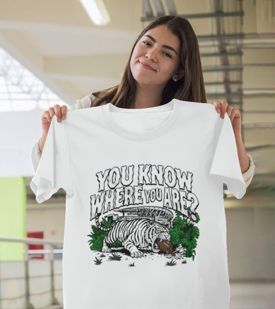Cincinnati Bengals Tiger You Know Where You Are Jungle T-Shirt