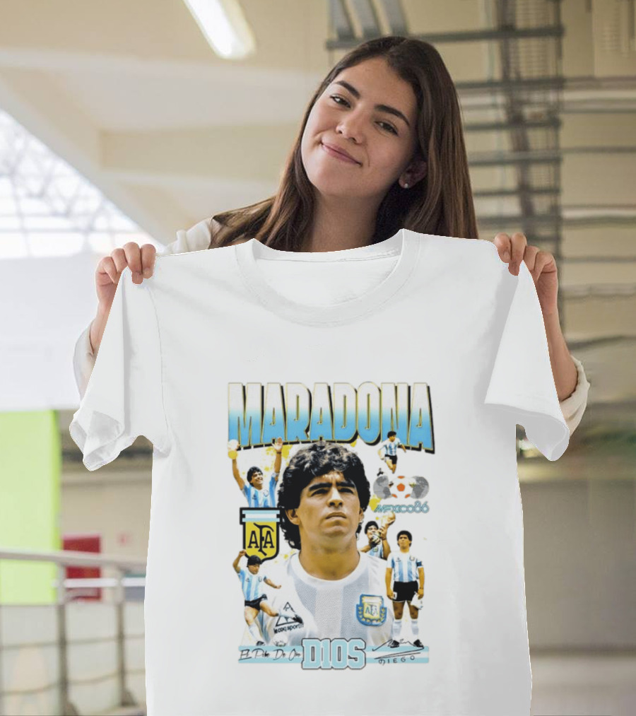 Diego Maradona AFA El Pibe De Oro D10S Mexico 86 T-Shirt
