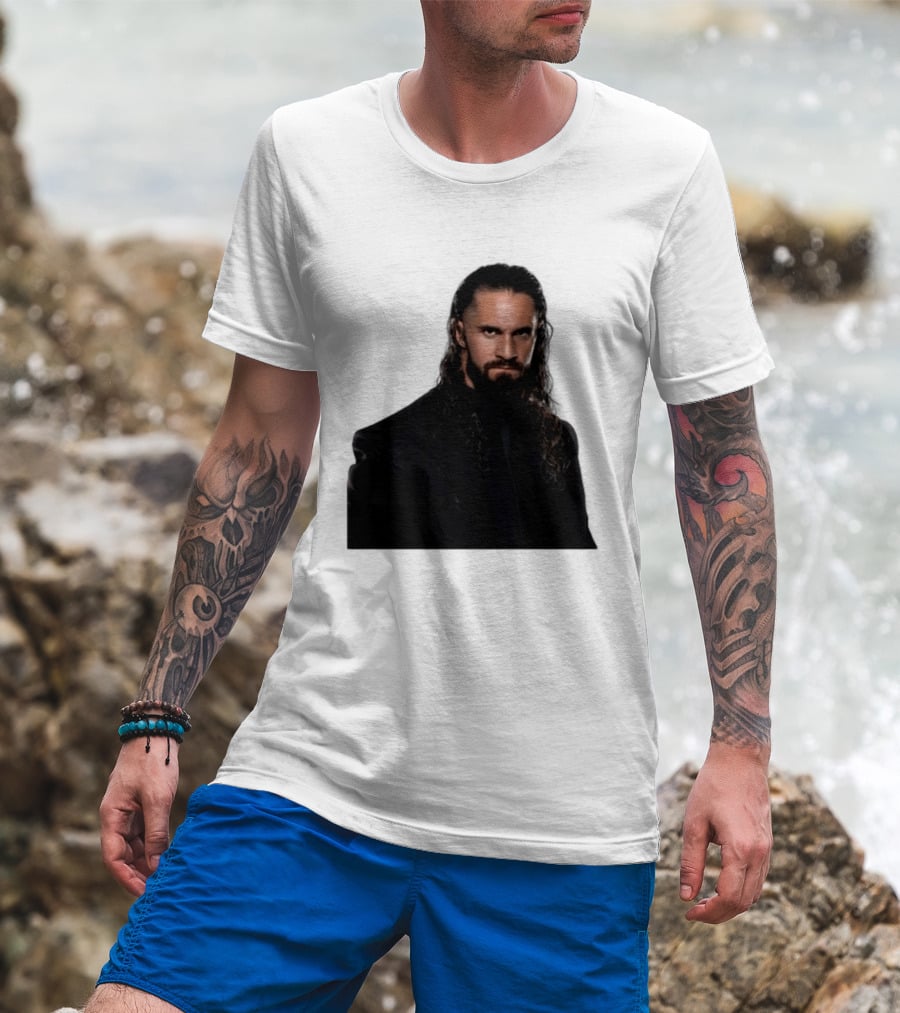 Seth Rollins Has A New Render Intense Gaze And Long Hair T-Shirt