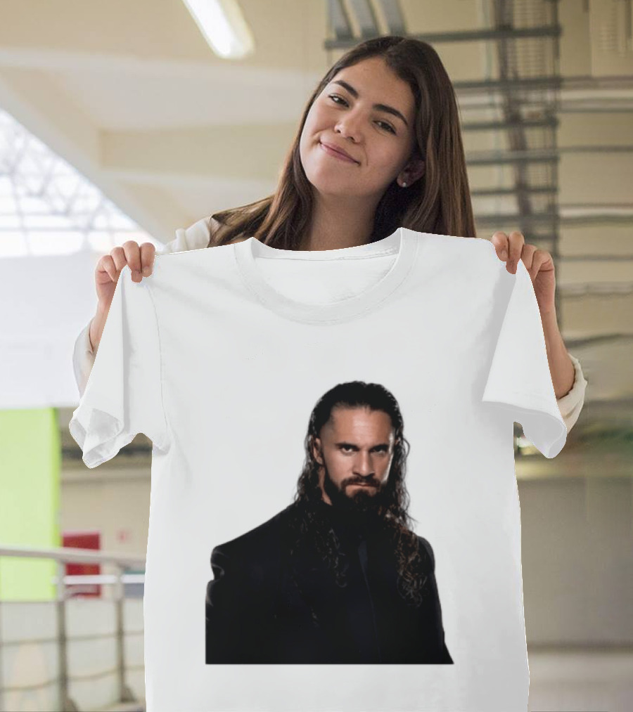 Seth Rollins Has A New Render Intense Gaze And Long Hair T-Shirt
