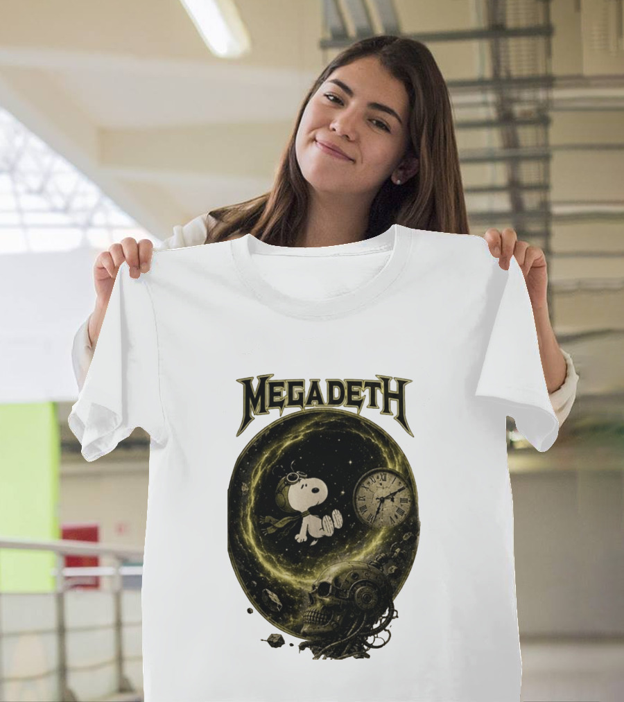Snoopy Megadeth Countdown To Extinction Music Collaboration T-Shirt