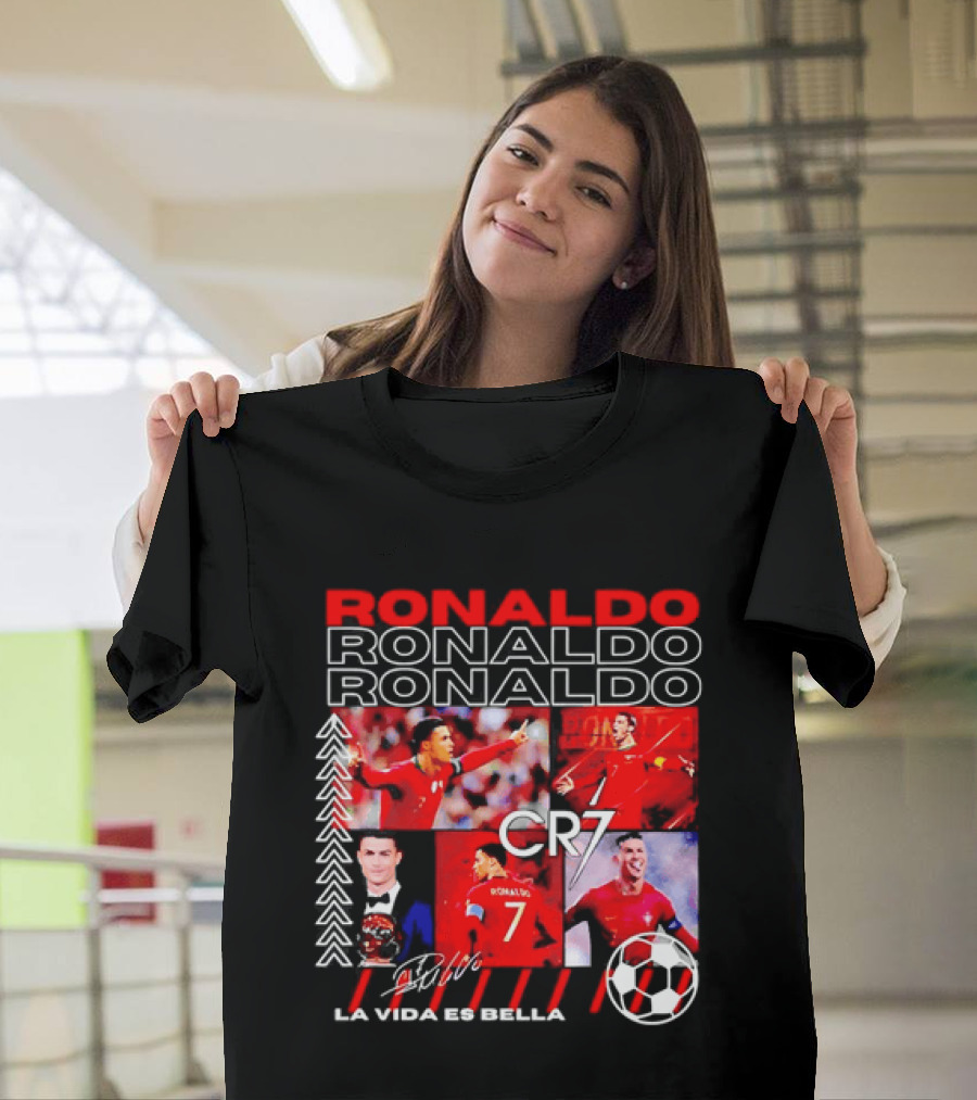 Ronaldo CR7 Portugal La Vida Es Bella T-Shirt