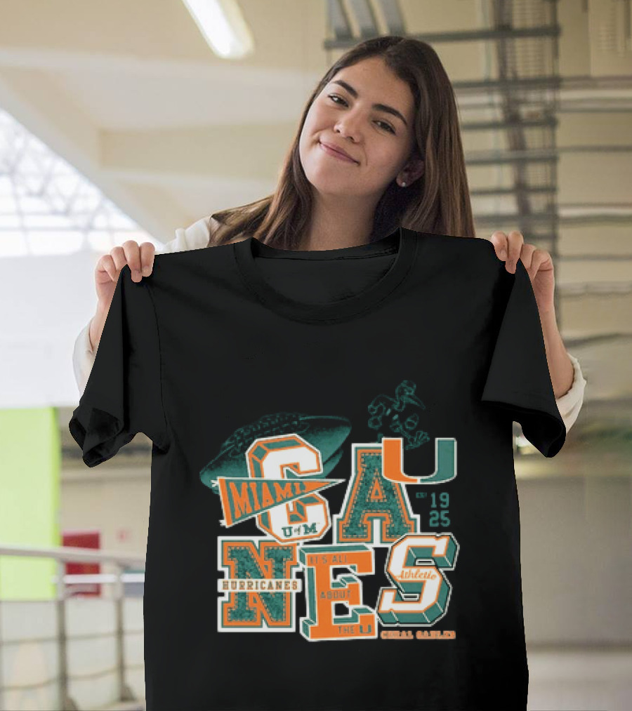 Miami Hurricanes U Coral Gables Athletic Football Team It's All About The U T-Shirt
