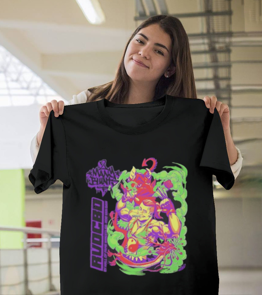 Rob Van Dam 2 Many Blunts RVD CBD Hall Of Fame Wrestler Psychedelic Smoke Dragons T-Shirt
