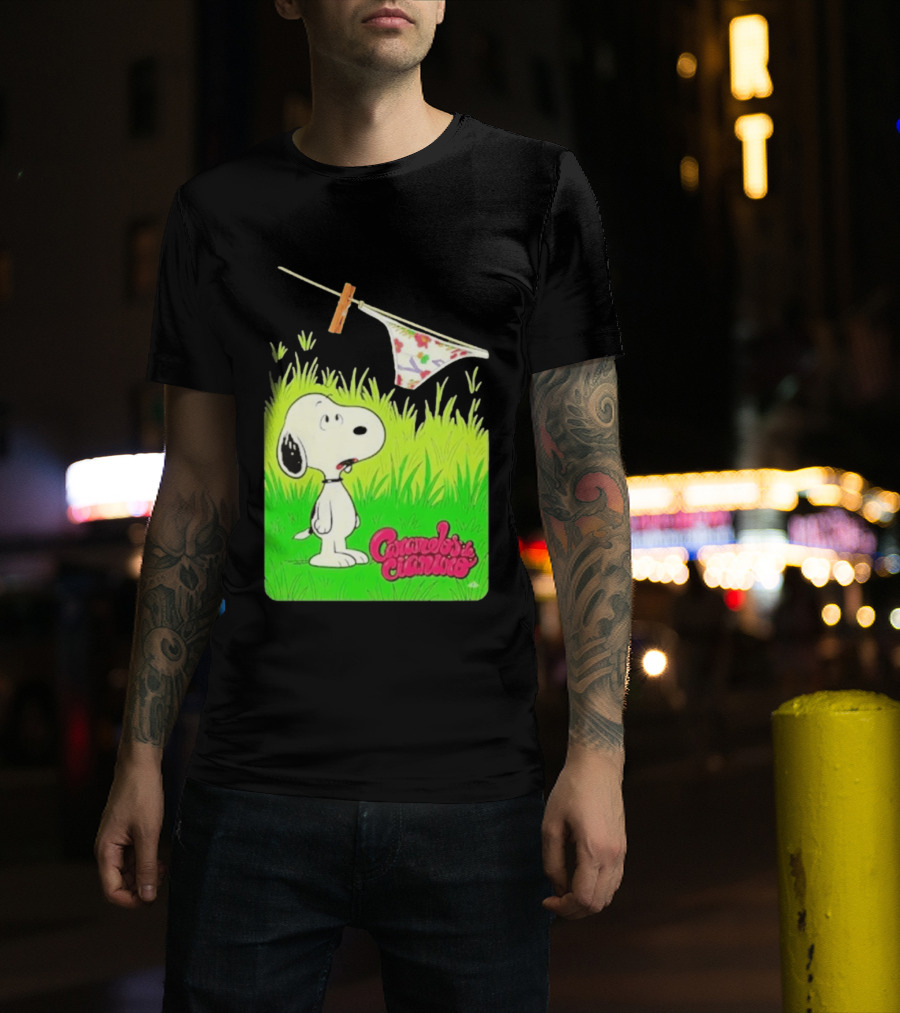 Snoopy Caramelos De Cianuro En Español Classic Cartoon And Rock Band Fusion T-Shirt