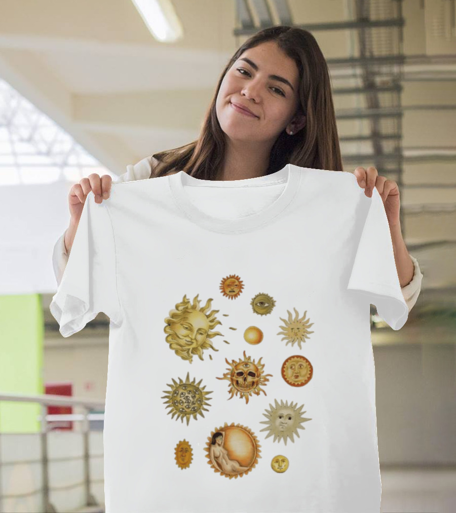 Celestial Sun Orbs Alchemy Mystic Symbols Occult Mystical T-Shirt