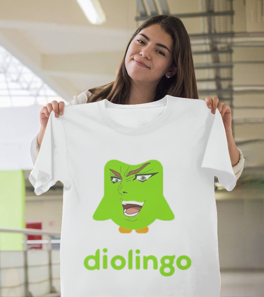 Diolingo Duolingo Owl Dio Brando Meme JoJo's Bizarre Adventure T-Shirt