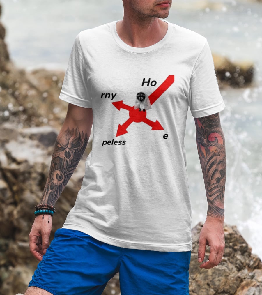 Raccoon Meme Ho Rny Peless Compass T-Shirt